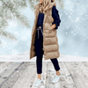 Langer gefütterter gilet - praktische ärmellose jacke für damen