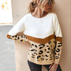 Leopardenmuster pullover - stylische damenjacke für einen trendigen look