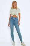 Skinny jeans - hoch geschnittene damen denim-hosen