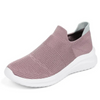 Damen slip-on trainer - luftige, gestrickte schuhe