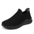 Damen slip-on trainer - luftige, gestrickte schuhe