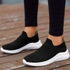 Damen slip-on trainer - luftige, gestrickte schuhe