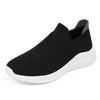 Damen slip-on trainer - luftige, gestrickte schuhe