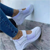 Damen slip-on plattform sneaker - atmungsaktive, leichte schuhe fürs laufen