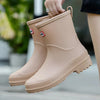 Wasserdichte knöchel-wellies - langlebige damen gummistiefel