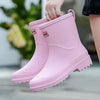 Wasserdichte knöchel-wellies - langlebige damen gummistiefel