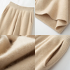 Strick-Cashmere-Hose – Luxuriösi Damenhose mit weitem Bein