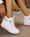 Wedge sneakers - stilvolle damen high-top schuhe mit reissverschluss-detaillierung