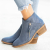 Suede-Stiefeletten Damen – leichtgewichtige, bequeme Blockabsatz