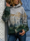 Griui hoodie mit bergprint – lässigi outdoor natur pullover