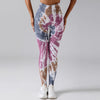 Damen tie-dye leggings - atmungsaktive, hochgeschnittene trainingshosen