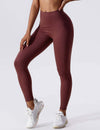 Damen hochgeschnittene leggings - gemütliche stretch fitnesshosen