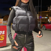 Puffer gilet - stylisches schwarzes damen-westen für ganzjähriges wohlgefühl